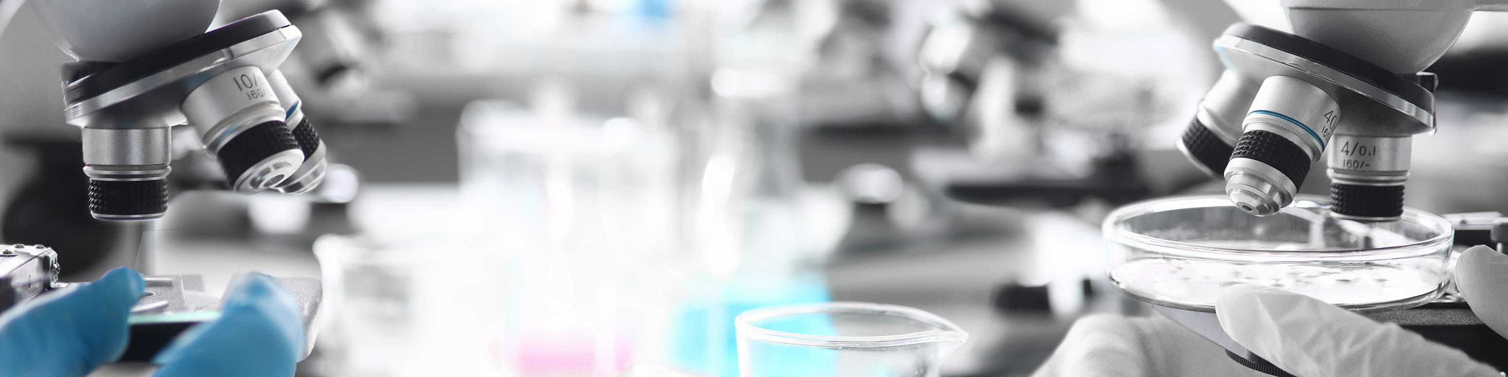 Scientific laboratory with researchers